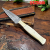 Damascus Steel Knife with Camel Bone