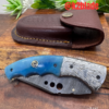 BlueCraft Damascus Folding knife