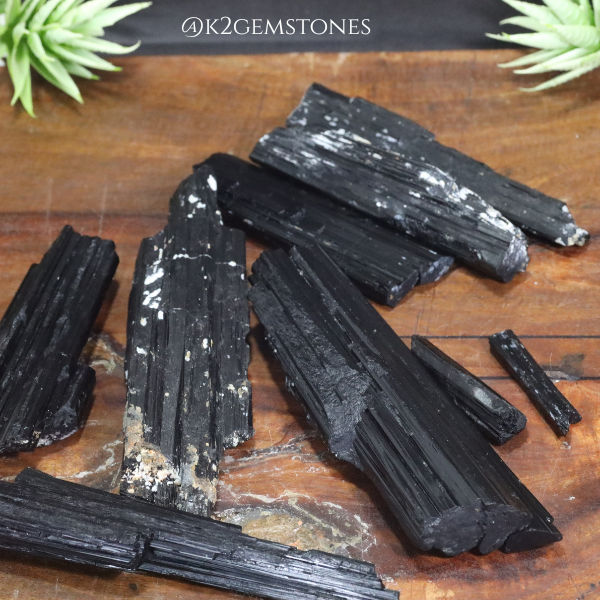 Natural Black Tourmaline (Schorl) Crystal Clusters