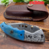 BlueCraft Damascus Folding knife