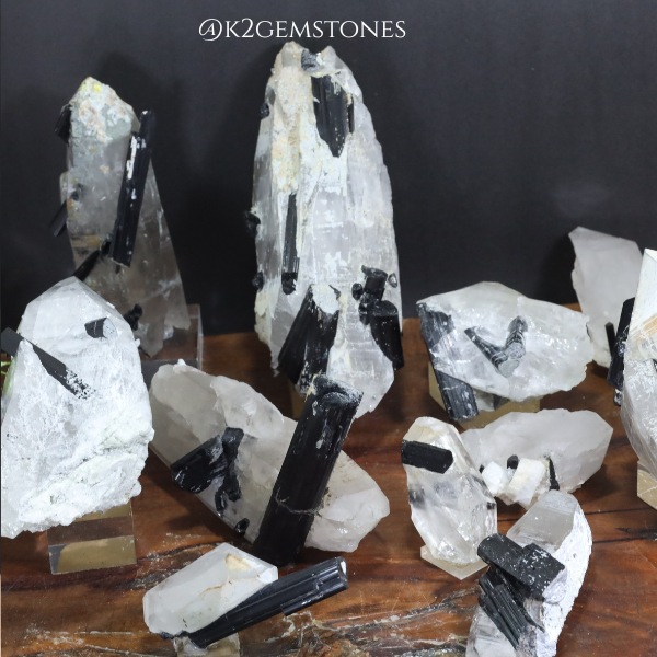 Schorl with Quartz Crystal Specimens