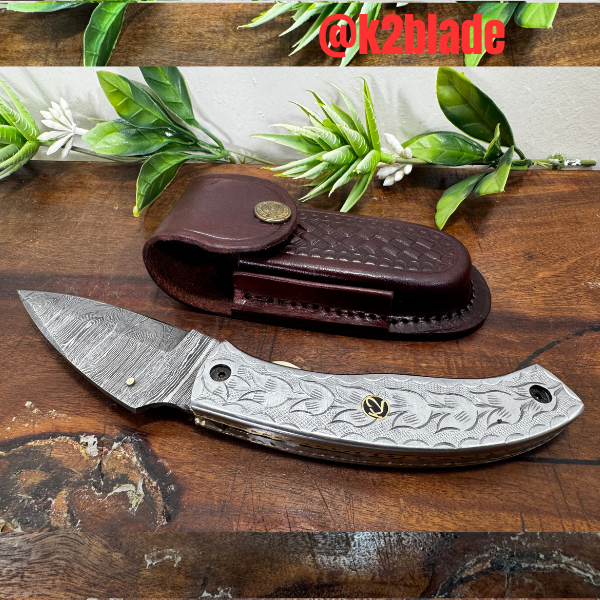 Damascus Pocket Knife