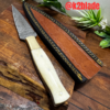 Damascus Steel Knife with Camel Bone