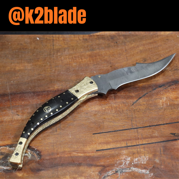Black Stallion Damascus Pocket Knife
