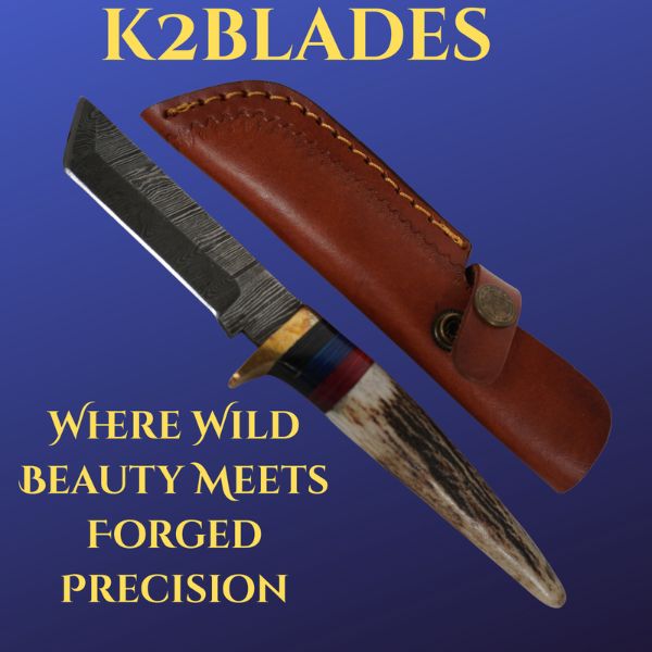 Straight spine field knife